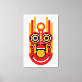 Toile Tiki jaune rouge (Recto)