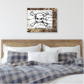 Toile Timbre crâne drôle Vintage (Insitu(Chambre))
