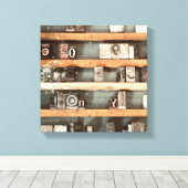 Toile timbres de bloc d'impression antique (Insitu (Plancher de Bois))