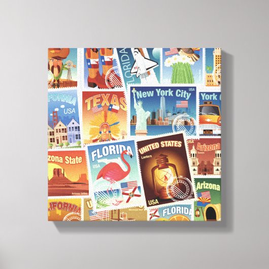 Toile Timbres De Postage Aux États-Unis (Recto)