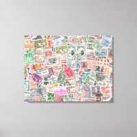 Timbres du monde entier, Canvas Art Unique
