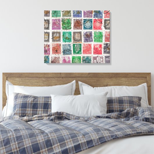 Toile timbres-poste (Insitu(Chambre))