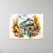 Toile Timeless Railway Escape / Picturesque Fall Scenery (Recto)