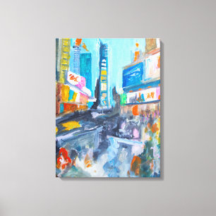 Toile Times Square, paysage urbain vibrant