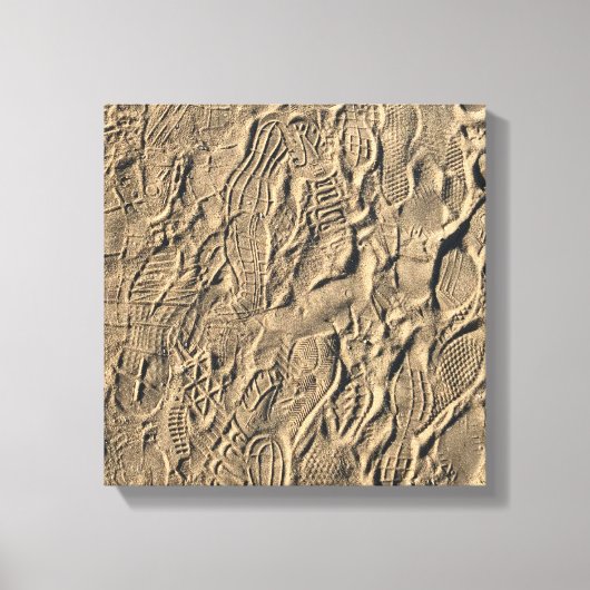 Toile Tirages de chaussures dans le sable (Recto)