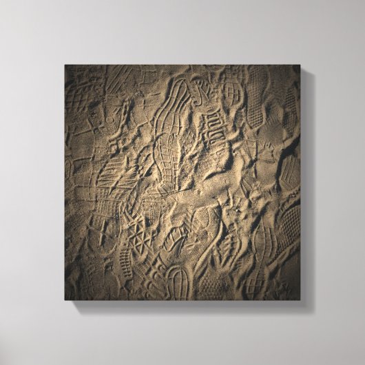 Toile Tirages de chaussures dans le sable (Recto)