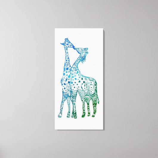 Toile Tirer des girafes Abstraites Tirer des baisers Imp (Recto)