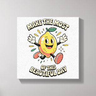 Toile Tirez le Meilleur Parti – Affiche d'Art au Citron