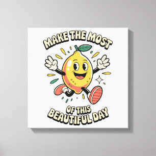Toile Tirez le Meilleur Parti – Affiche d'Art au Citron