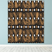 Toile Tissu de moisissure tribale des Caraïbes : noir, b (Insitu (Plancher de Bois))