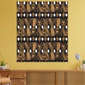 Toile Tissu de moisissure tribale des Caraïbes : noir, b (Insitu(Salon))