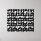 Toile Tissu Tribal des Caraïbes en gras - noir et blanc, (Recto)