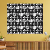 Toile Tissu Tribal des Caraïbes en gras - noir et blanc, (Insitu(Salon))