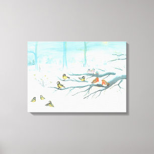 Toile Tit birds, Red Robins & Common Chaffinch Winter