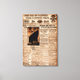 Toile Titanic Sinking Sepia Vintage Maritime