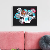 Toile Titans Ados, allez ! | Graphique Arsenal de Cyborg (Insitu(Salon))