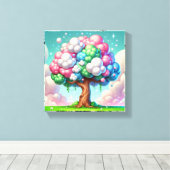 Toile Titre : Arbre à nuages de Whimsy (Insitu (Plancher de Bois))
