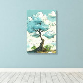 Toile Titre : Arbre à nuages de Whimsy (Insitu (Plancher de Bois))