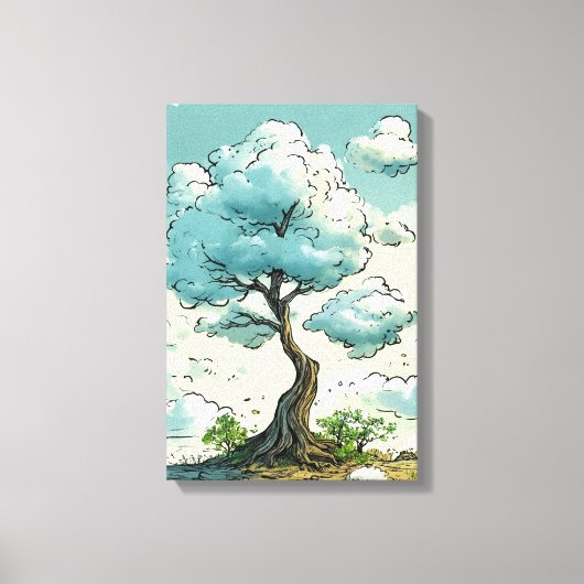 Toile Titre : Arbre à nuages de Whimsy (Recto)