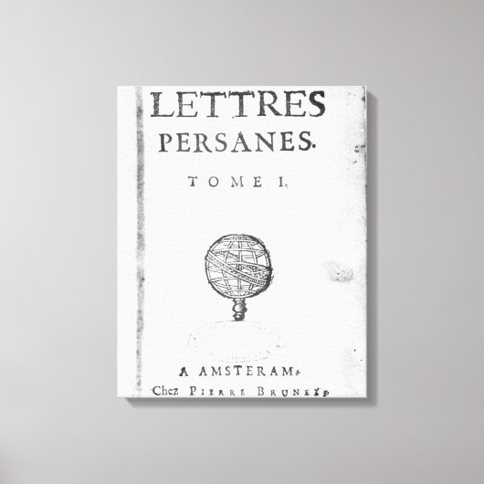 Toile Titre des Lettres Persanes (Recto)