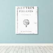 Toile Titre des Lettres Persanes (Insitu (Plancher de Bois))