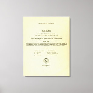 Toile Titre Page Atlas Californie tremblement de terre