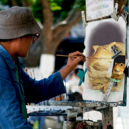 Toile Toad Avec La Peinture De Disposition Philosophique