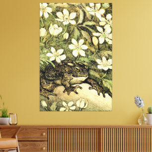 Toile Toad et Dogwood de style Art nouveau néerlandais