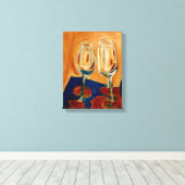 Toile Toasting with Four Wine Glasses (Insitu (Plancher de Bois))