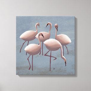 Toile Toiles Flamants Roses   Safari Faune Serengeti