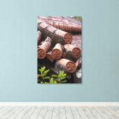 Toile Toit en tuiles de maison d'Okinawa (Insitu (Plancher de Bois))