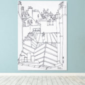 Toile Toits de Paris, France (Insitu (Plancher de Bois))