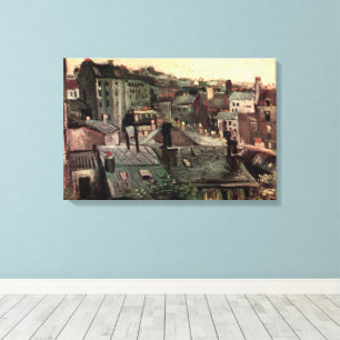 Toile Toits et arrières de maisons par Vincent van Gogh