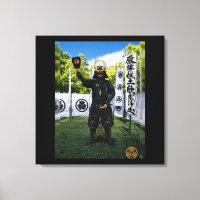 Tokugawa Ieyasu Ciel Bleu Armure de Samouraï 24x24