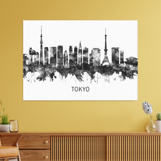 Toile Tokyo Japan Skyline BW (Insitu(Salon))