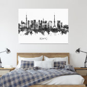 Toile Tokyo Japan Skyline BW (Insitu(Chambre))