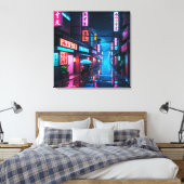 Toile Tokyo Street At Night LoFi Art (Insitu(Chambre))