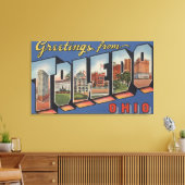 Toile Tolède, Ohio, grandes lettres ScènesTolède, OH 2 (Insitu(Salon))