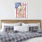 Toile Tom & Jerry avec le drapeau américain (Insitu(Chambre))