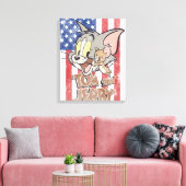 Toile Tom & Jerry avec le drapeau américain (Insitu(Salon))