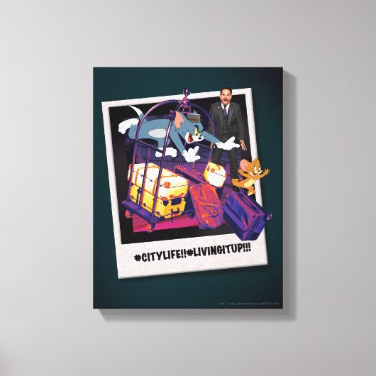 Toile Tom & Jerry Luggage Crash Photograph (Recto)