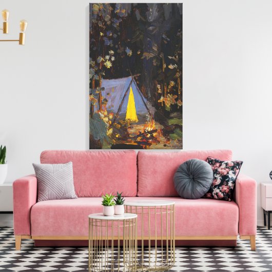 Toile Tom Thomson - CAMPFIRE 1916 (Insitu(Salon))