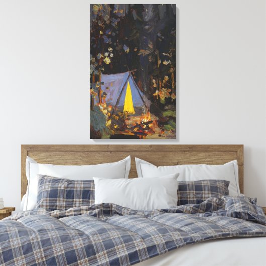 Toile Tom Thomson - CAMPFIRE 1916 (Insitu(Chambre))
