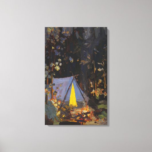 Toile Tom Thomson - CAMPFIRE 1916 (Recto)