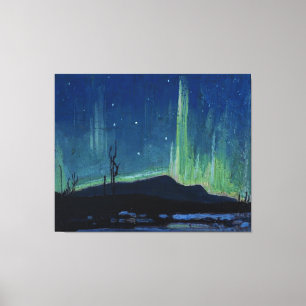 Toile Tom Thomson - Northern Lights, célèbre oeuvre d'
