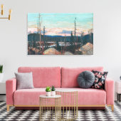 Toile Tom Thomson - ZONE BRÛLÉE AVEC ROCHERS RAGGED 1915 (Insitu(Salon))