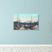 Toile Tom Thomson - ZONE BRÛLÉE AVEC ROCHERS RAGGED 1915 (Insitu (Plancher de Bois))