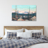 Toile Tom Thomson - ZONE BRÛLÉE AVEC ROCHERS RAGGED 1915 (Insitu(Chambre))