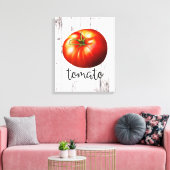 Toile TOMATE Bois Blanc Rustique Cuisine de Ferme Artisa (Insitu(Salon))