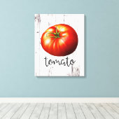 Toile TOMATE Bois Blanc Rustique Cuisine de Ferme Artisa (Insitu (Plancher de Bois))